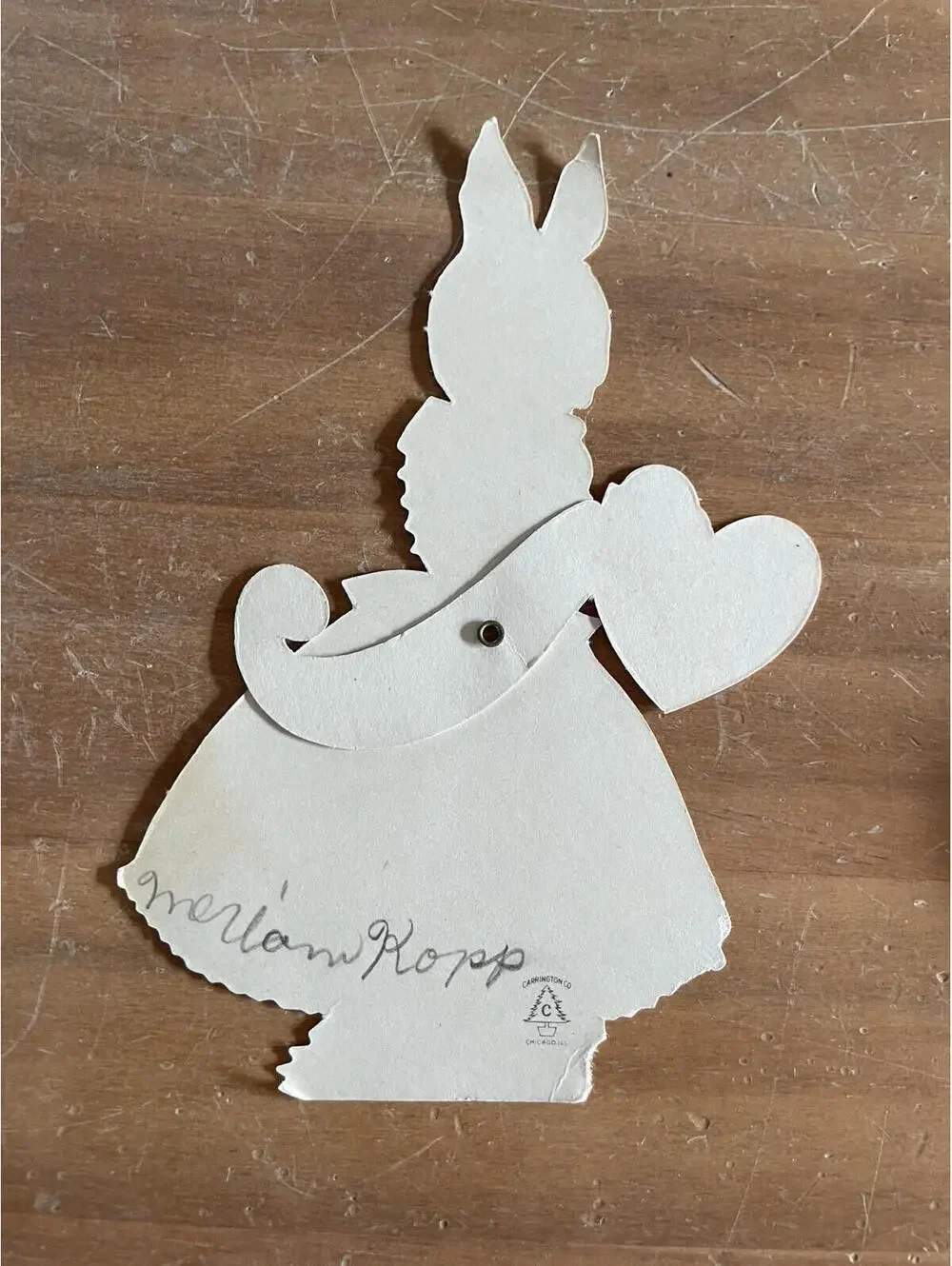 Bunny Rabbit Valentine Will You Be My Valentine Card Carrington Co Vintage Card